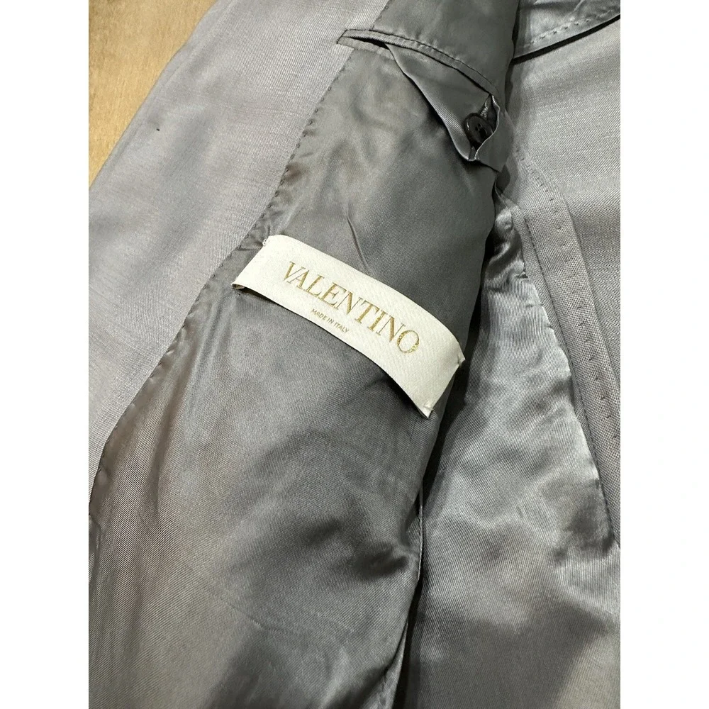 Valentino Men's Mohair Wool Sports Coat Blazer Gray Size 36 Single Breasted‎